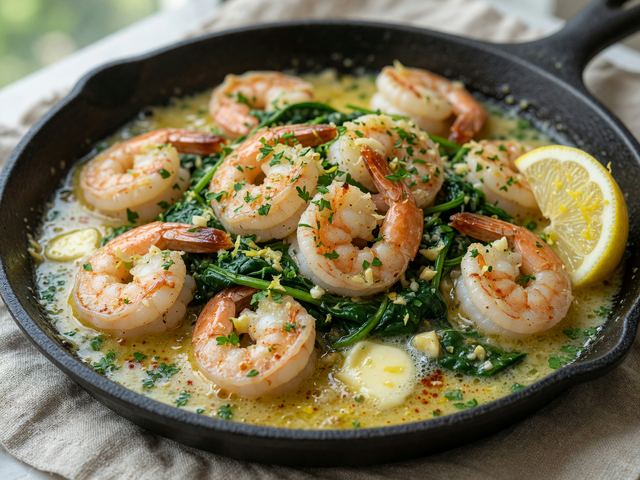 Shrimp Garlic Butter Skillet