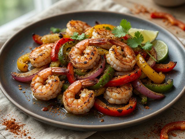 Shrimp Sheet-Pan Fajita Style