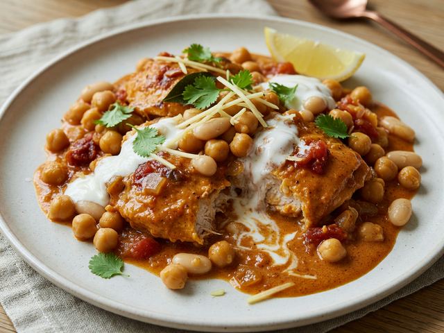 Slow-Cooker Butter Chicken with Beans