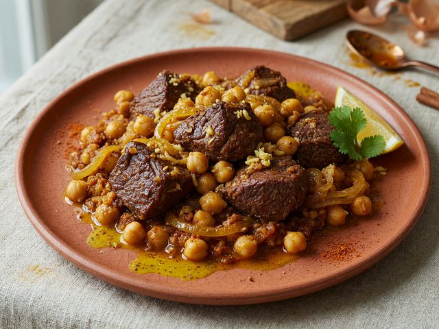 Slow-Cooker Lamb Tagine with Chickpeas