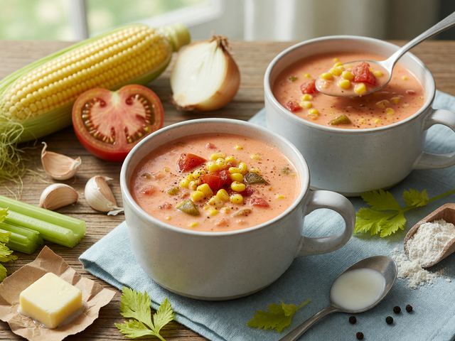 Southern Tomato-Corn Chowder Lunch Mugs