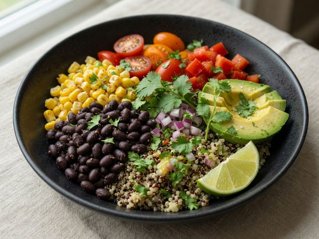 Southwest Black Bean Quinoa Power Bowls