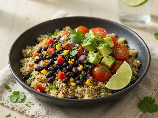 Southwestern Black Bean Quinoa Bowls