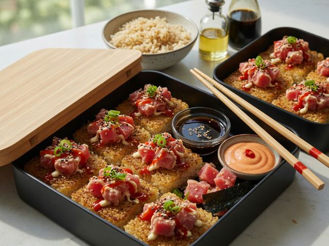 Spicy Tuna Crispy Rice Lunch Boxes