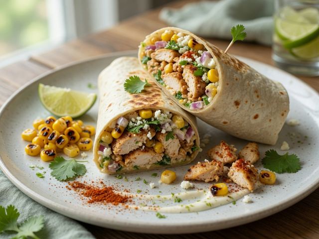 Street Corn Chicken Salad Wraps