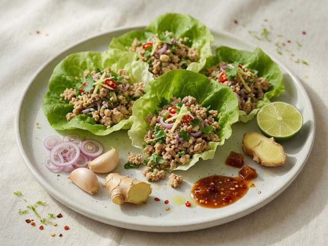 Thai-Inspired Turkey Larb Lettuce Wraps