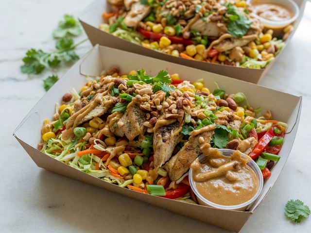 Thai Peanut Chicken Crunch Salad Boxes