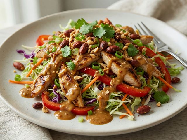 Thai Peanut Chicken Crunch Salad
