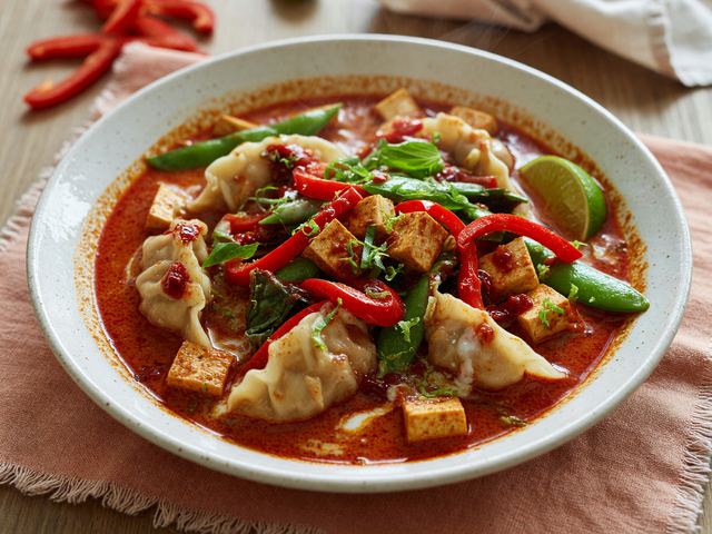 Tofu Red Curry Dumpling Bake