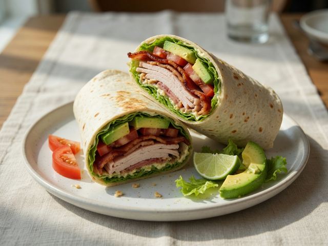 Turkey Bacon Avocado Club Wraps