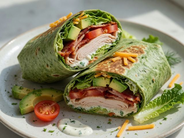 Turkey Bacon Ranch Club Wraps