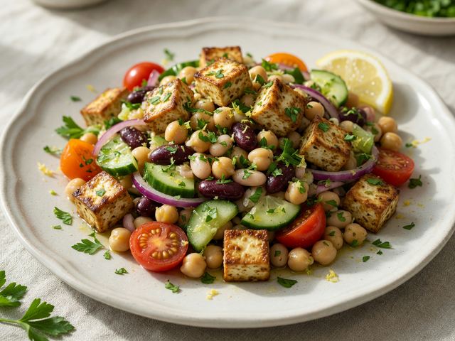 Weight-Loss Dense Bean Salad with Tofu