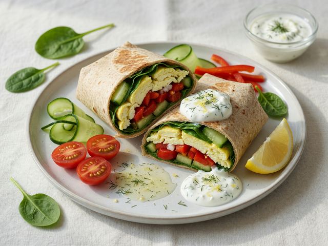 Weight-Loss Egg White Veggie Wrap