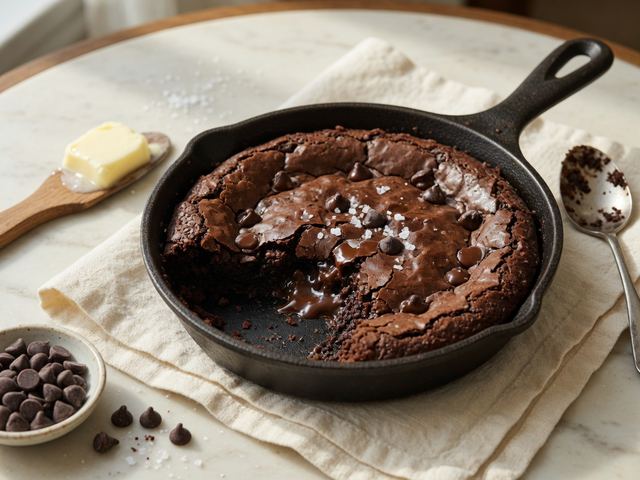Skillet Brownie for Two