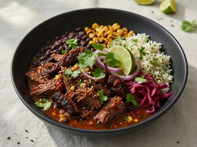 Slow-Cooker Chipotle Beef Barbacoa Bowls