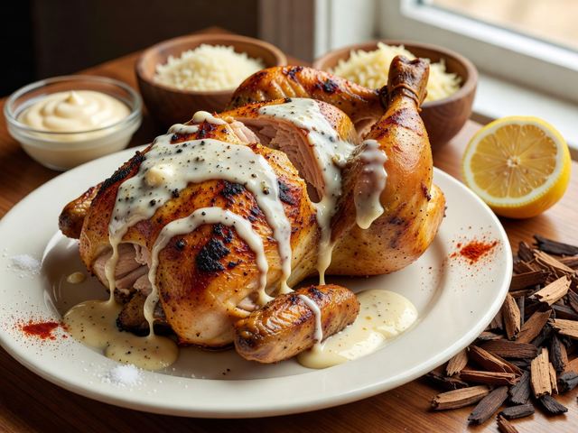 Alabama White Sauce Smoked Chicken