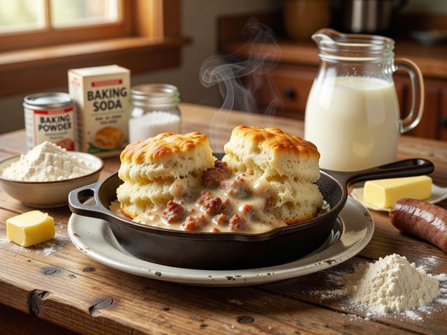 Buttermilk Biscuits and Sausage Gravy
