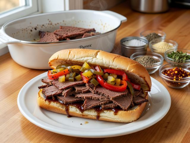 Chicago Italian Beef Sandwich