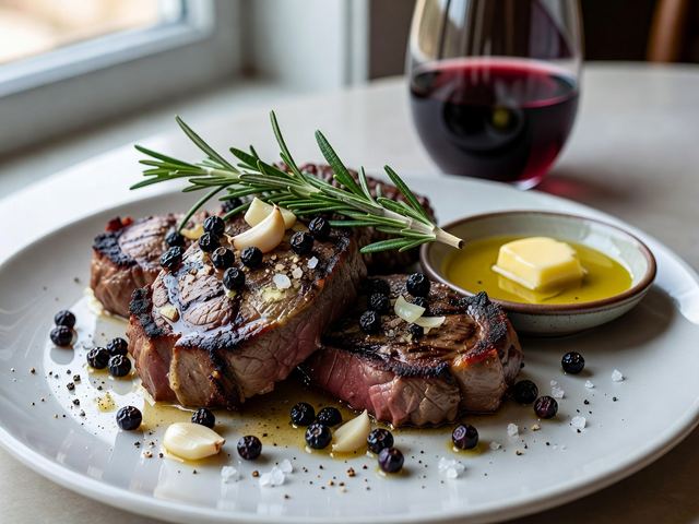Elk or Venison Steaks with Juniper