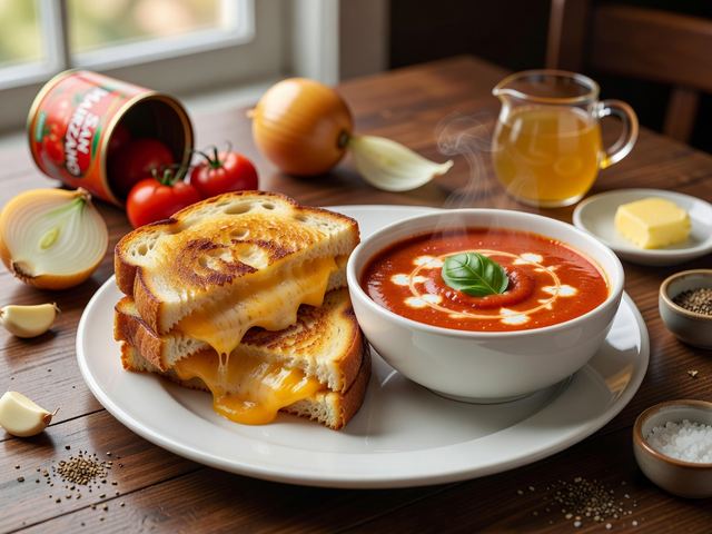 Grilled Cheese and Tomato Soup
